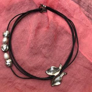 Handmade boutique necklace in pearl